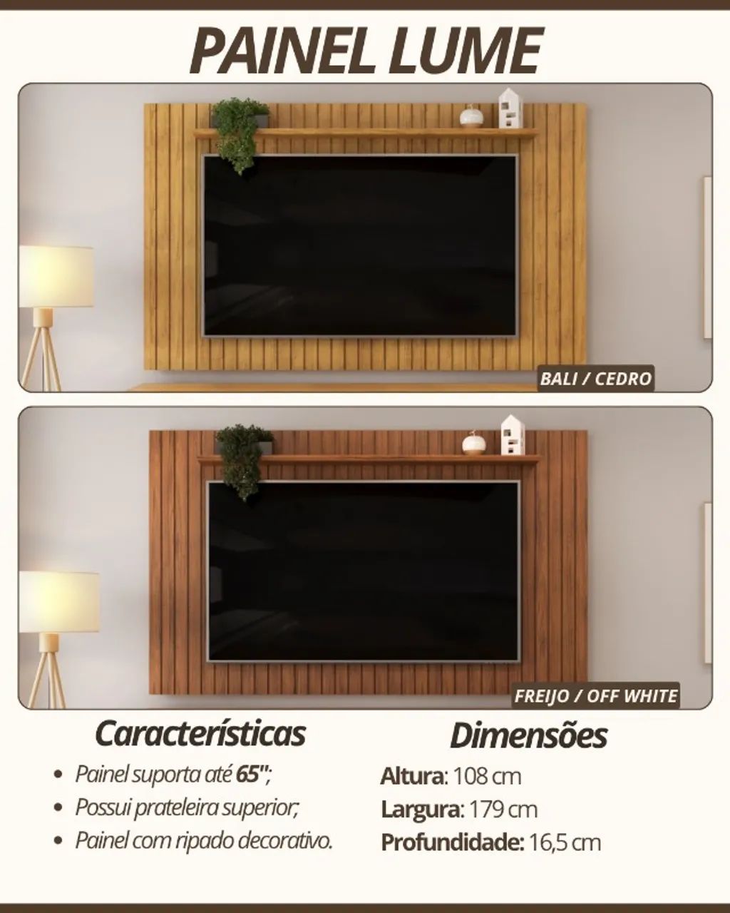 Painel para TV até 60 polegadas 