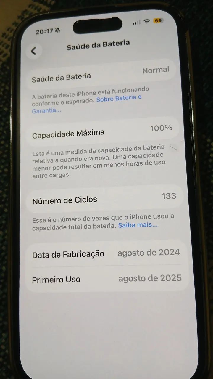 Iphone 16 Pro 256GB Branco novíssimo todo original  - Foto 3