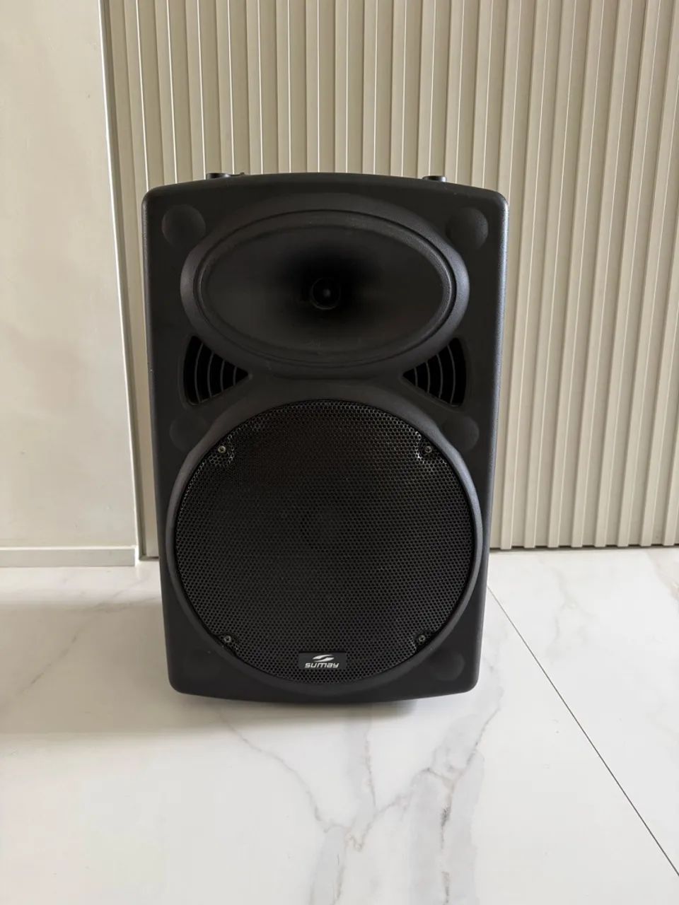 Caixa de Som Amplificada Sumay + Microfone sem Fio - R$ 350 - Foto 3