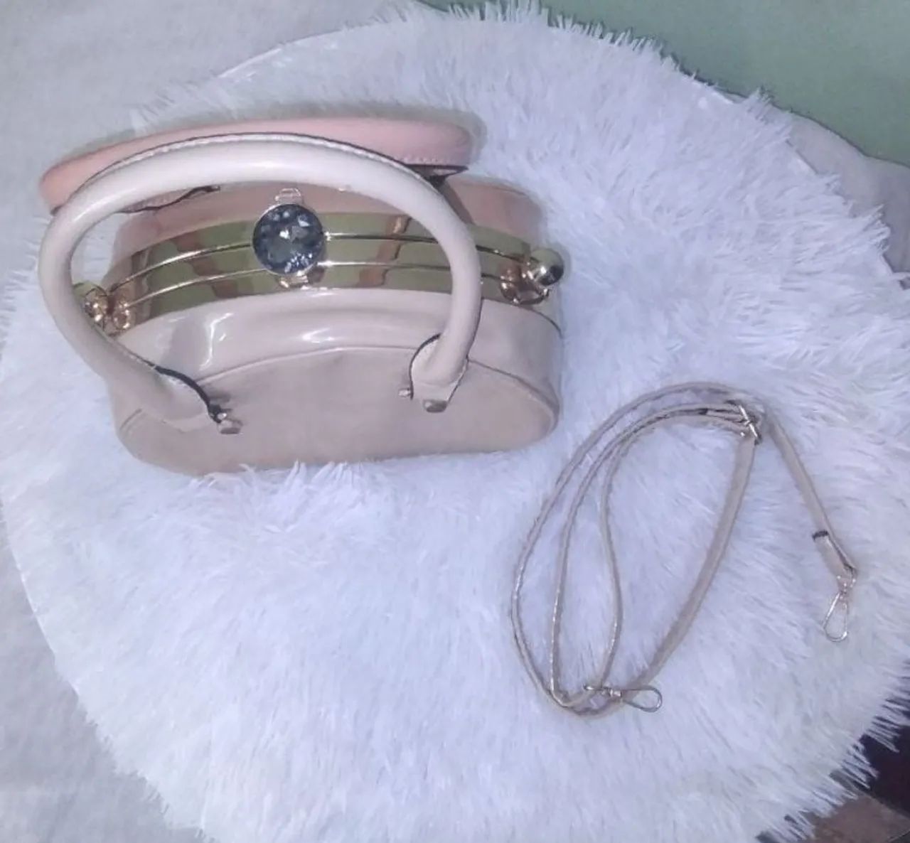 bolsa rosa estilo bauzinho - Foto 3