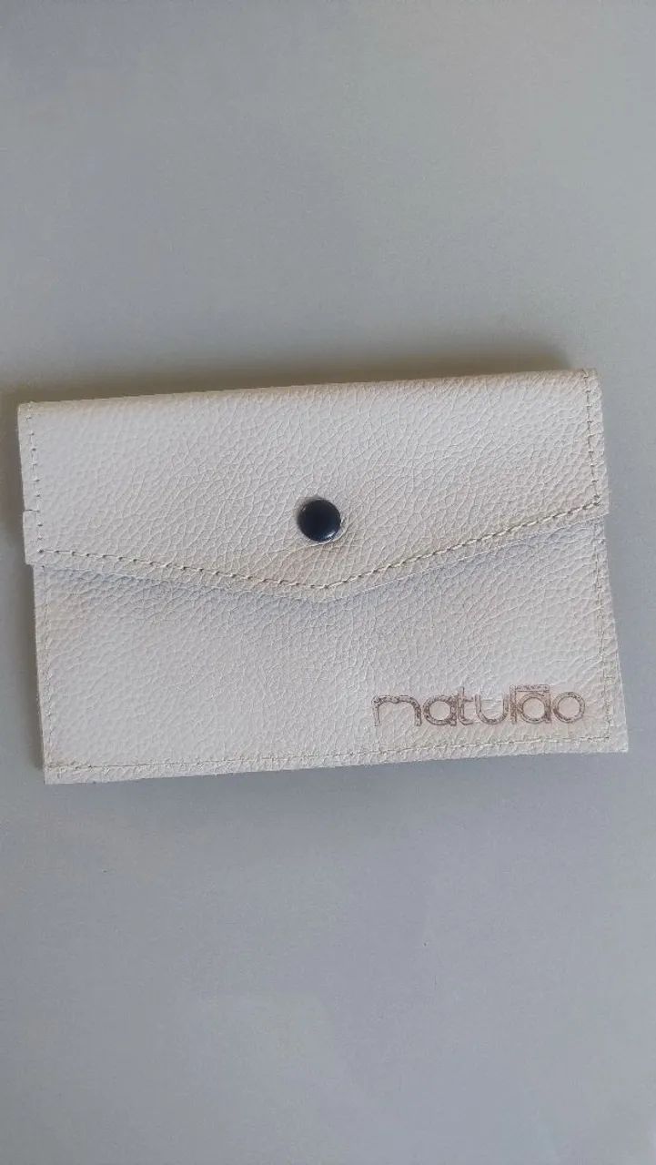 Carteira Porta Cédula e Moedas em Couro 