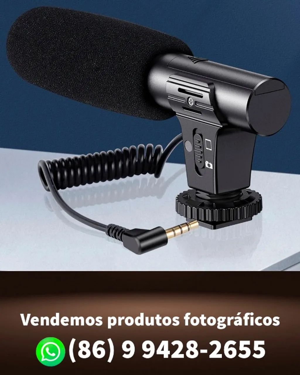Microfone para celular e câmeras (novo)