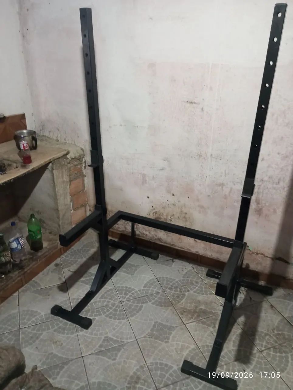 Suporte Agachamento e Supino com Trava de Segurança 