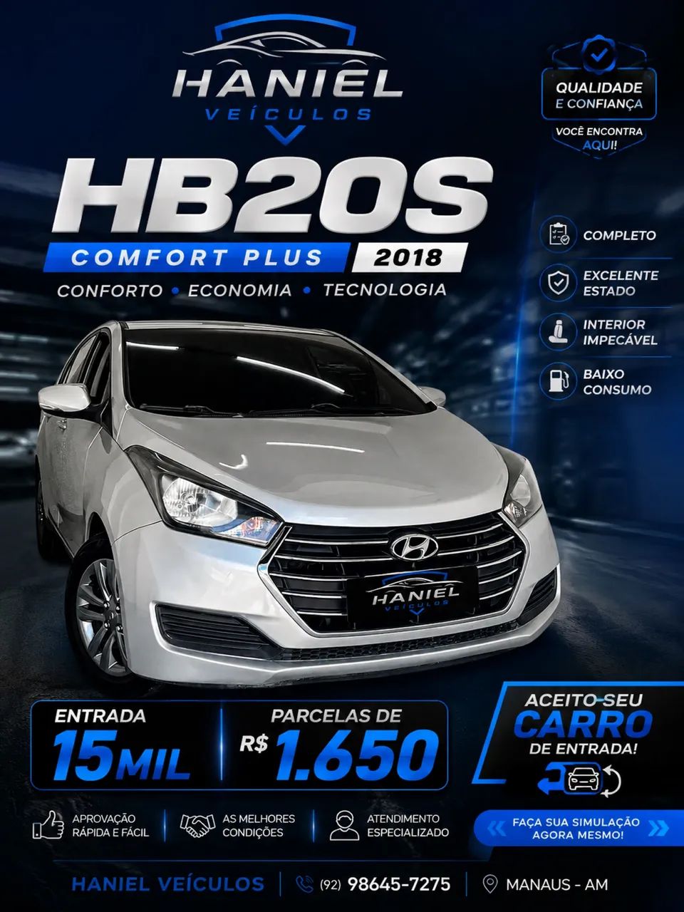 Hyundai Hb20S HB20S C.Style/C.Plus1.6 Flex 16V Aut. 4p 2017