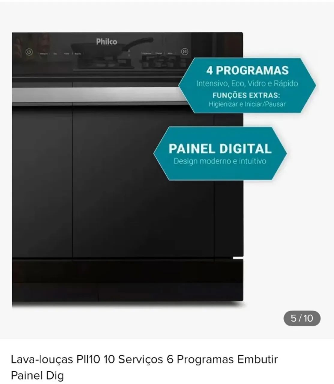 Lava louça 10 serviços Philco - Foto 3