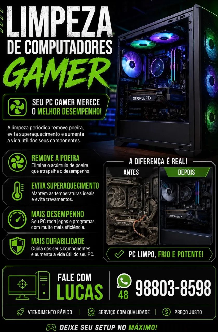 Limpeza de computador gamer 