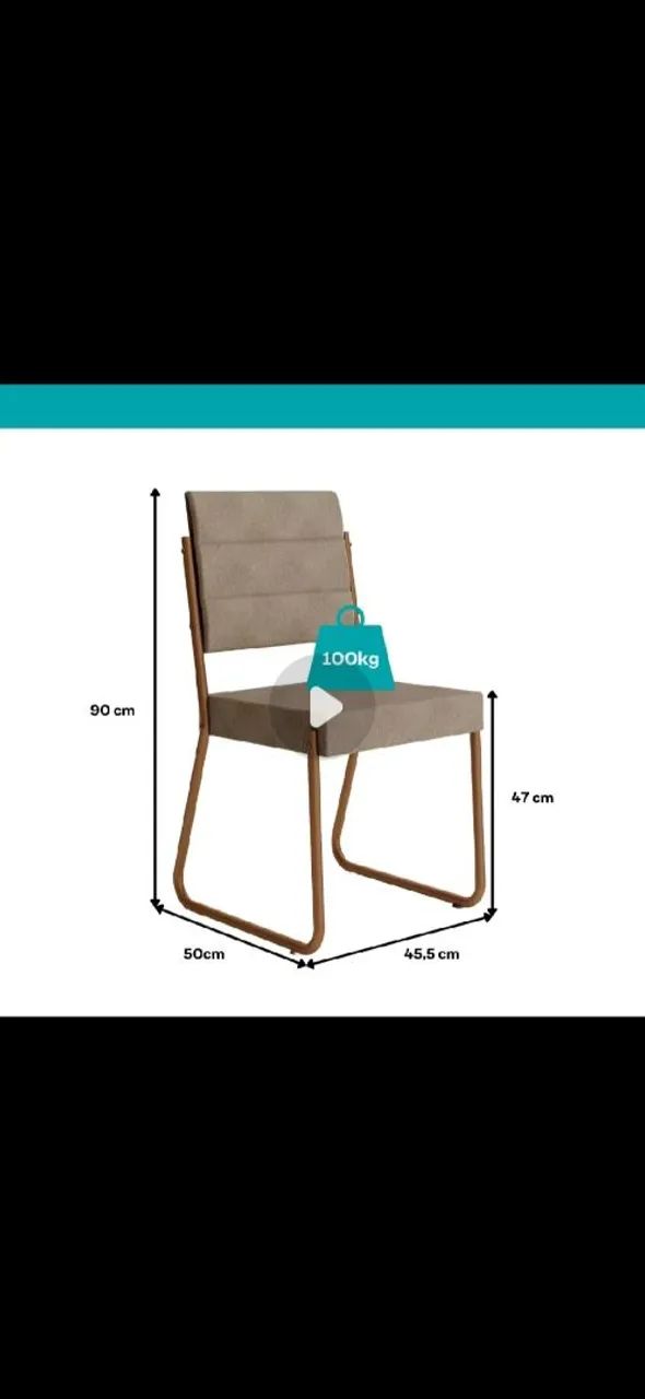 Conjunto mesa de jantar 4 cadeiras Carraro - Foto 5