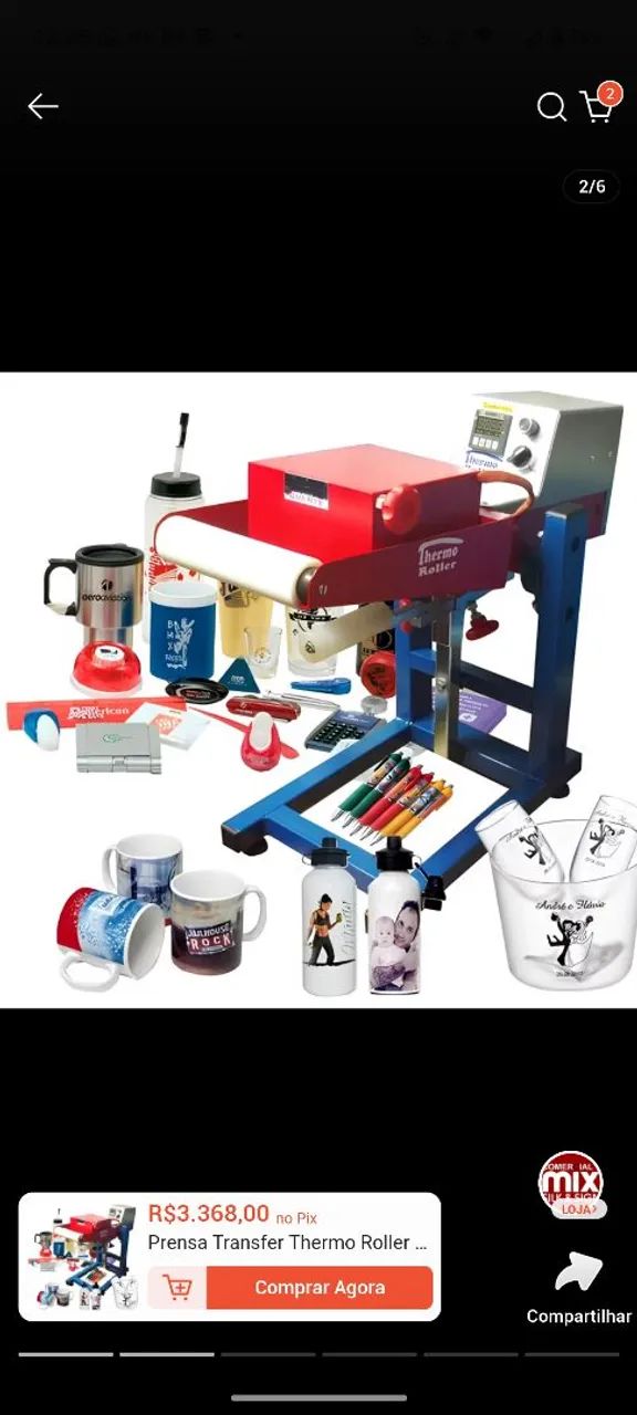 Prensa Térmica Thermo Roller Giro 360º para Transfer Laser