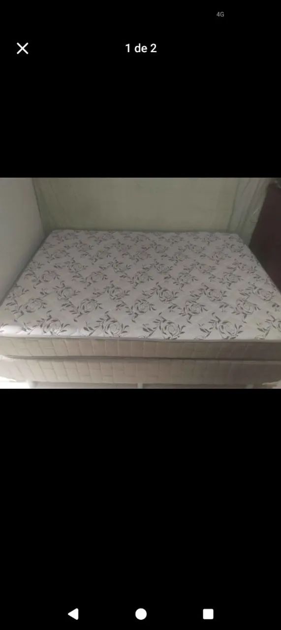 Vendo cama de casal (base+colchões de mola ensacadas) 