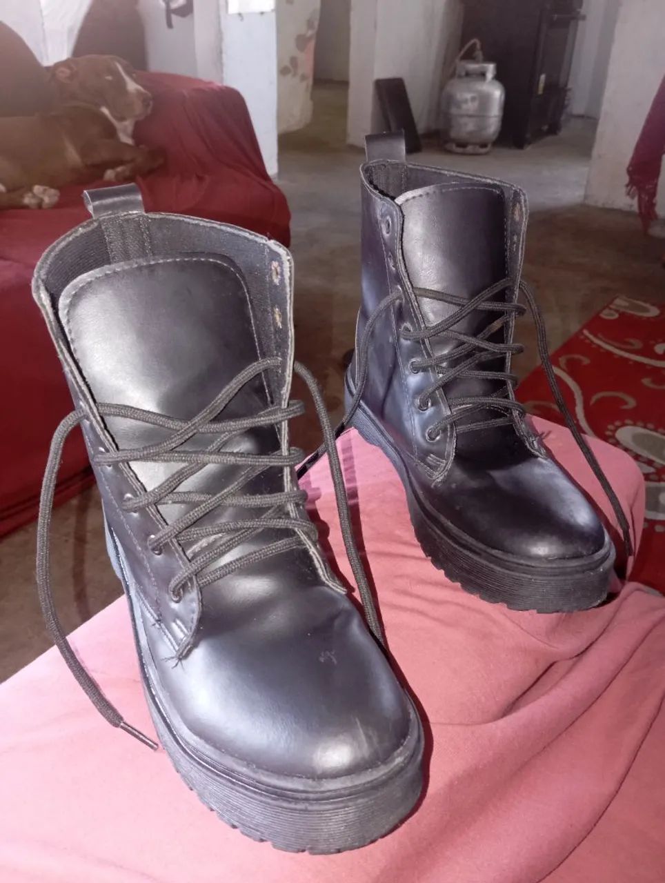 Bota preta cano médio número 40/41 