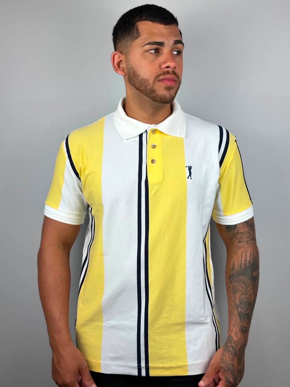 Camisa polo aleatóry listra vertical  - Foto 4