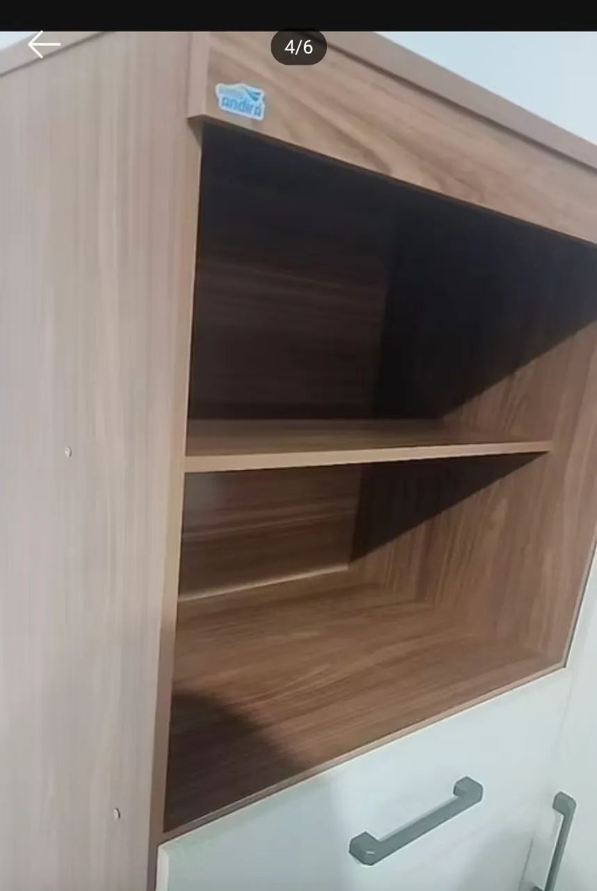 Cômoda de quarto Marabá 6 gavetas 1 porta e prateleiras  - Foto 3