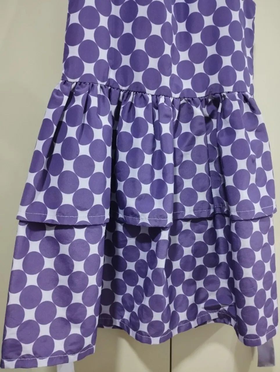 Vestido Poa Roxo com Lilás - Foto 3