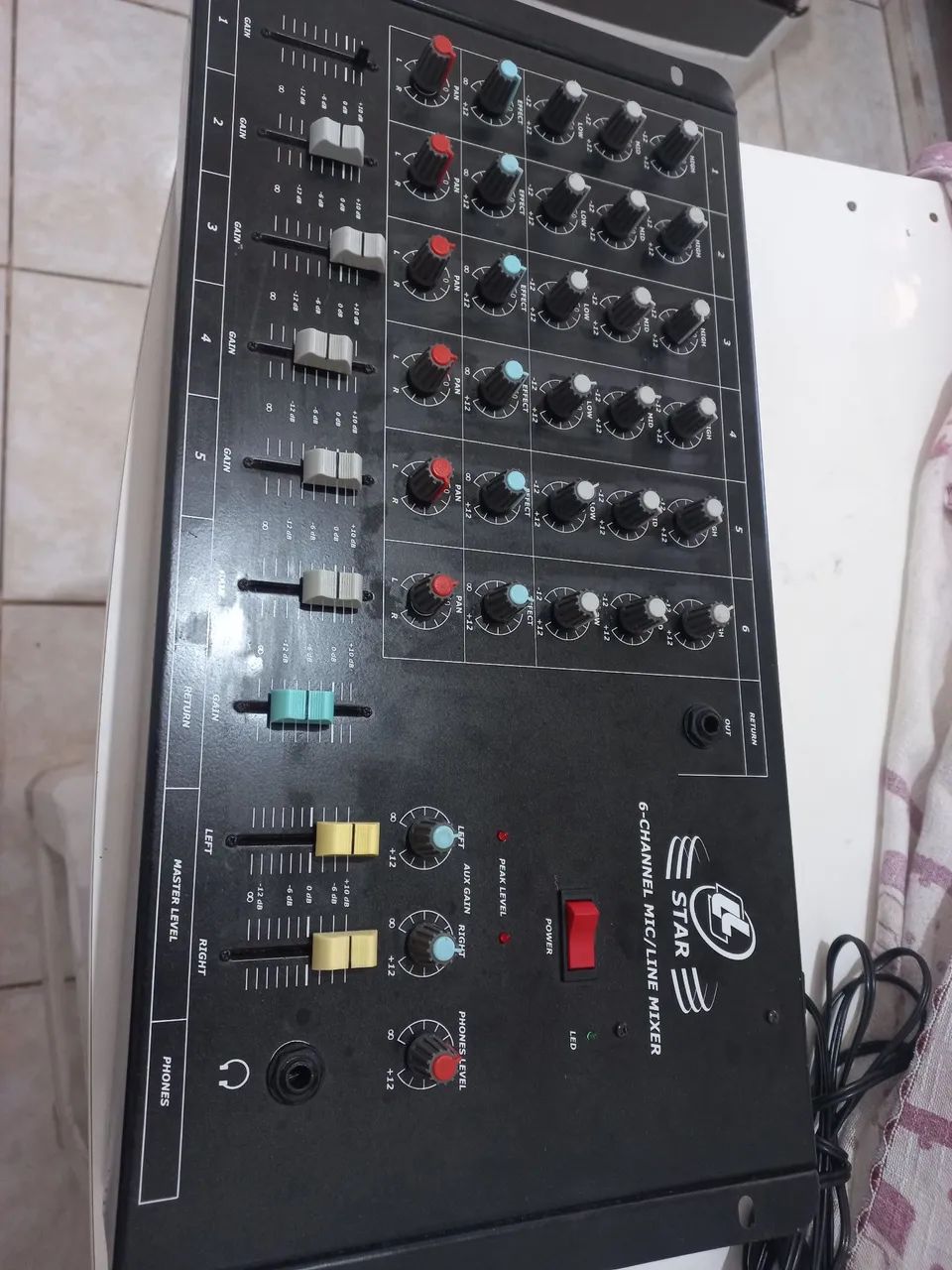 MESA DE SOM LL STAR COM 6 CANAIS  - Foto 4