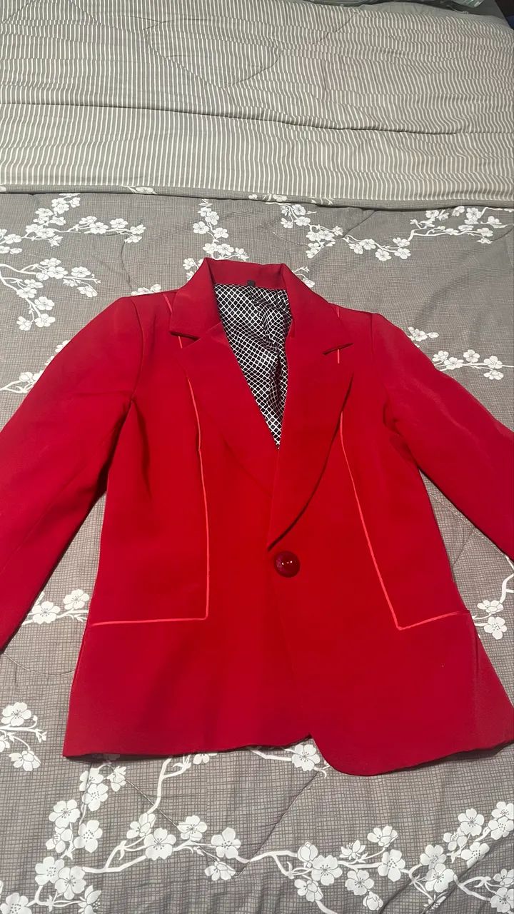 Blazer feminino vermelho PP - Foto 5