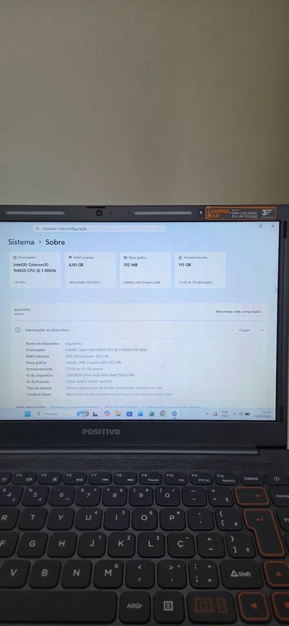 Notebook Positivo vision C14 - Foto 4