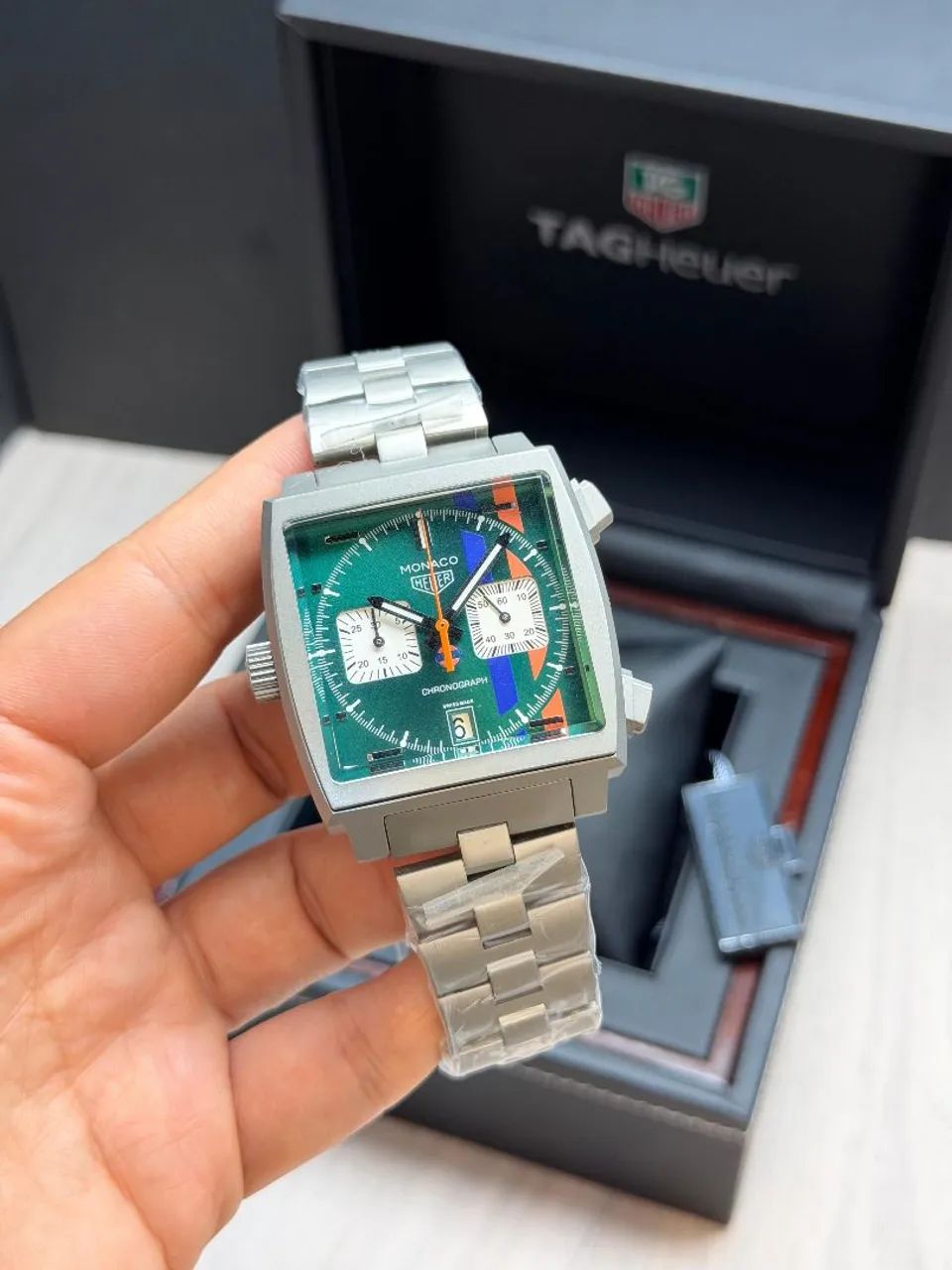 Relógio Estilo Monaco Chronograph - Aço 904L, Funcional e Exclusivo