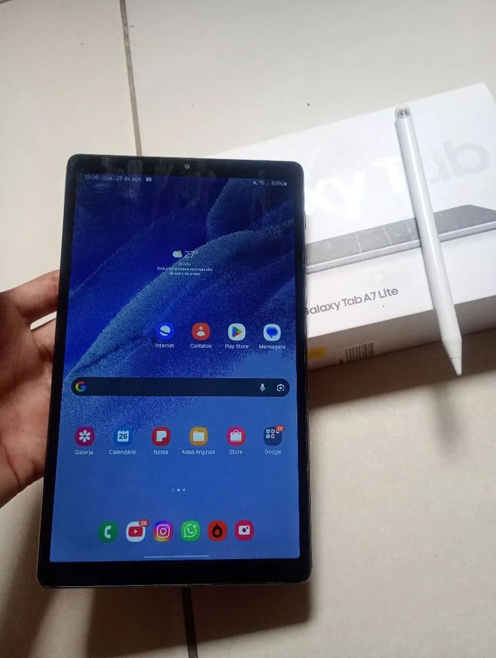 Tablet Samsung com caneta e caixa - Foto 4