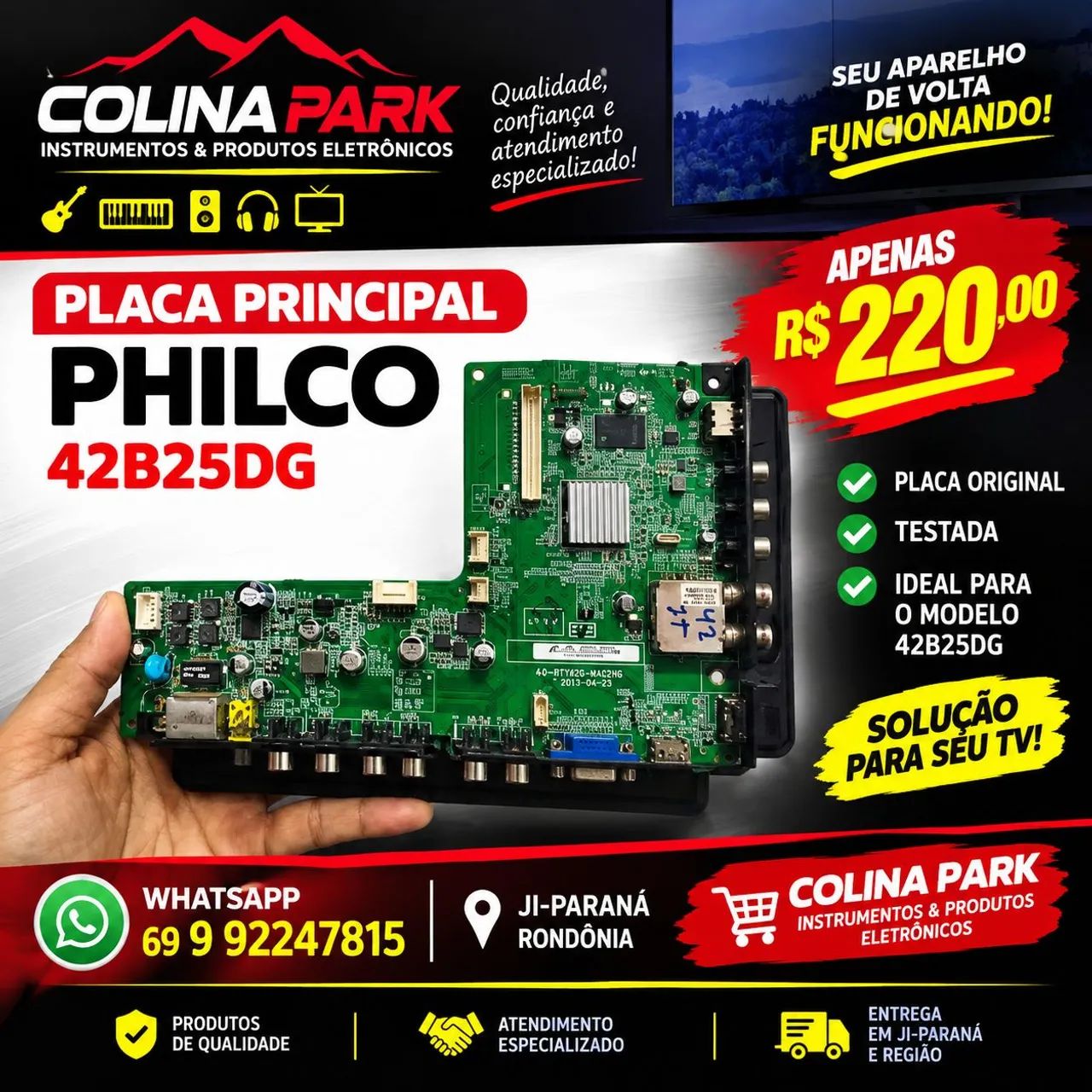 Placa Principal Philco 43B25DG 