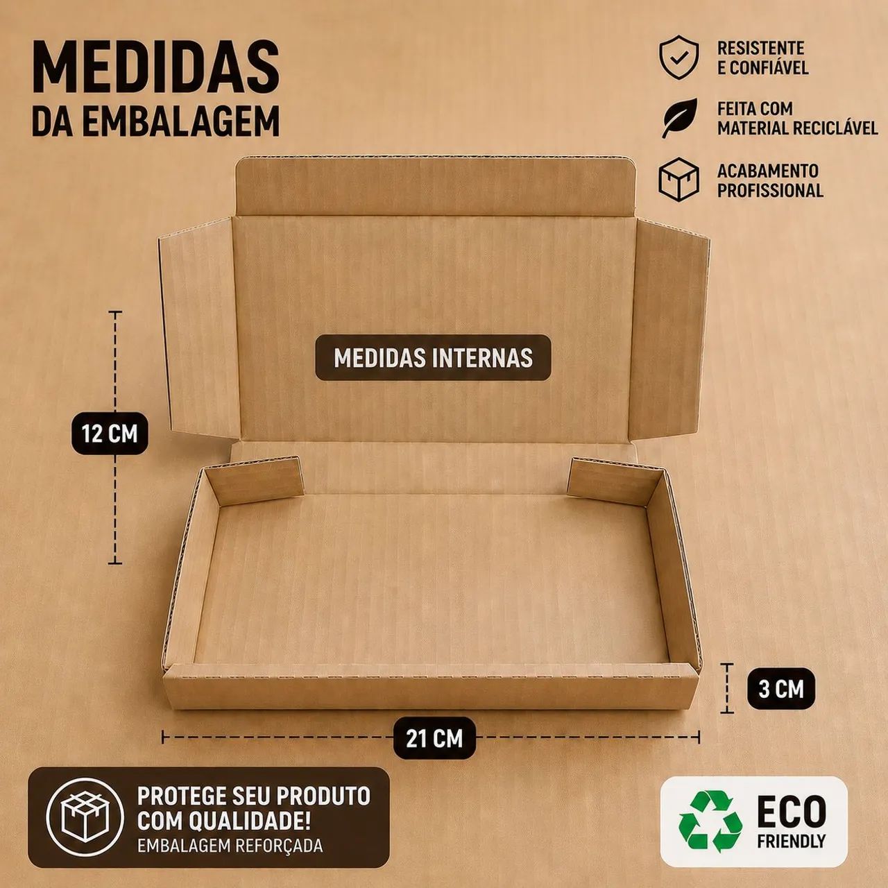 Caixas de papelão novas para e-comerce envios correios plataformas online 