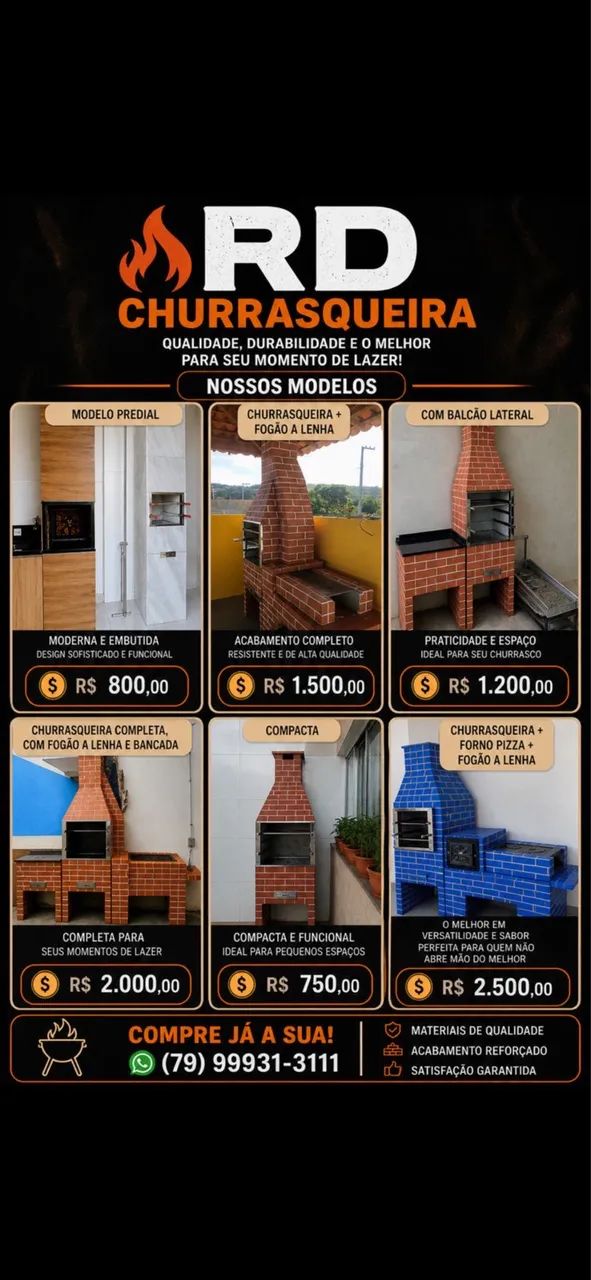 Churrasqueira com fogão a lenha e bancada 2.000 - Foto 5