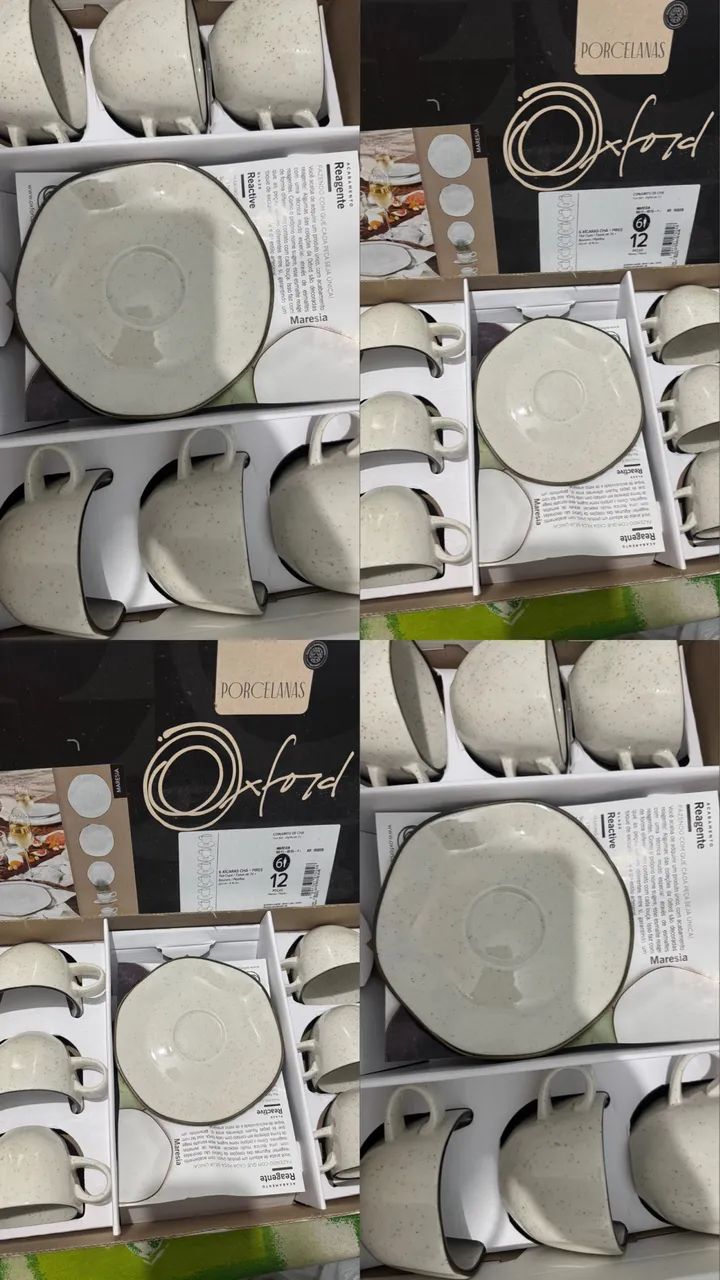 Conjunto de xícaras de porcelana Oxford