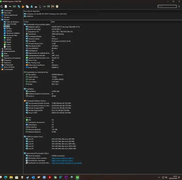 Placa de Vídeo MSI GeForce RTX 4070 Ti Gaming X Slim 12GB - Impecável - Foto 3