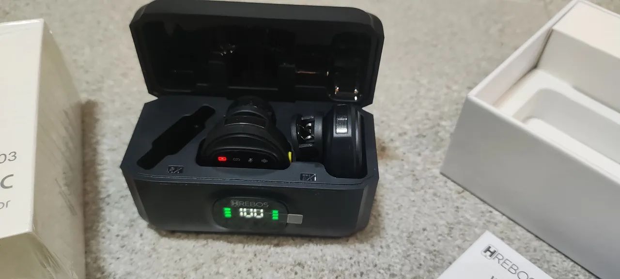 microfone de lapela Hrebos lightning e tipo c - Foto 2