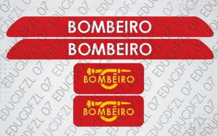 2 Kits de Adesivos Caminhão Bombeiro Comando Eletrônico Estrela  - Foto 2