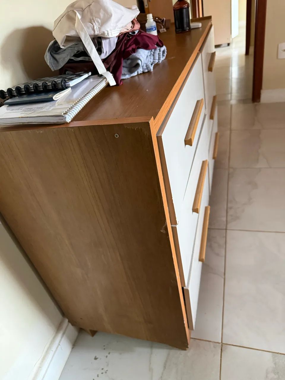 Cômoda MDF nova 6 gavetas grandes  - Foto 2