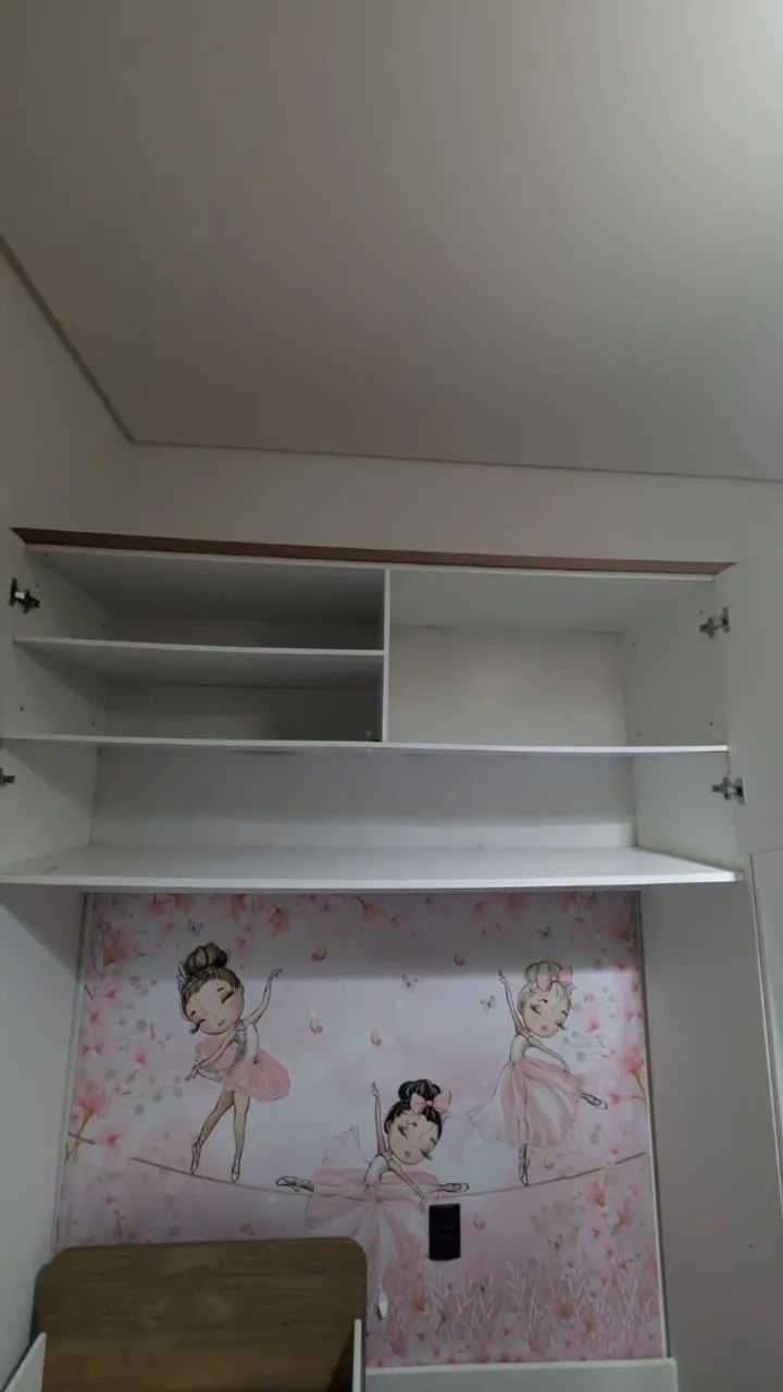 Quarto Infantil Completo Berço que Vira Cama + Guarda-Roupa Modulado - Foto 3