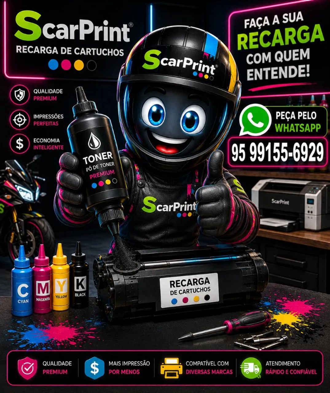 Scarprint venda de tintas toner e cartuchos de impressoras  - Foto 2