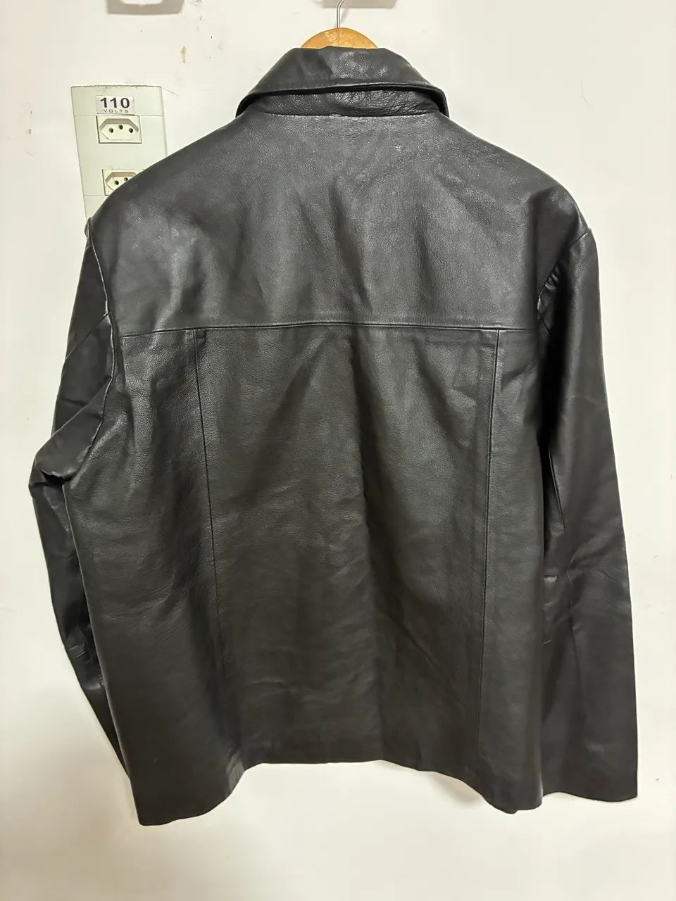 Jaqueta de couro legítimo preto G  - Foto 2