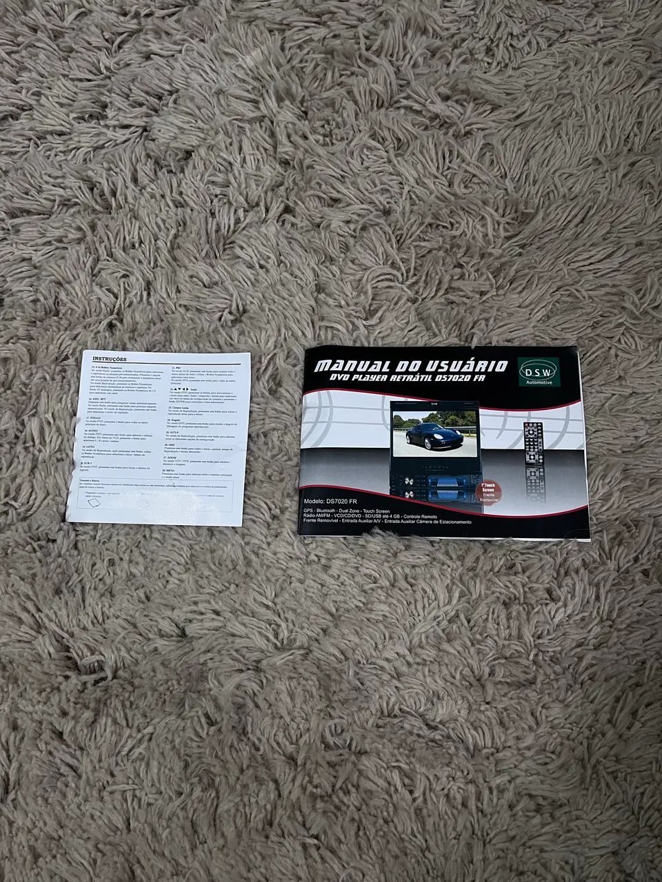DVD Player Automotivo DSW DS7020 FR Retrátil 7" - Completo e Impecável - Foto 2