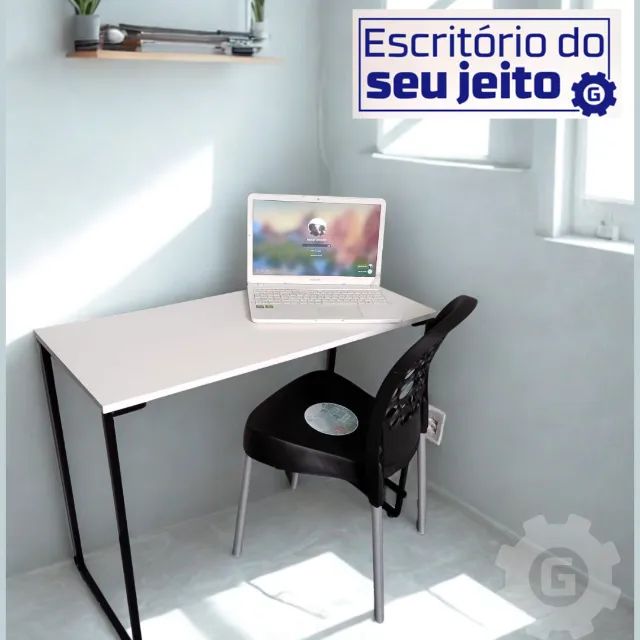 Escrivaninha NOVA Mesa Industrial Multiuso para Notebook de Estudo Computador Escritório - Foto 4