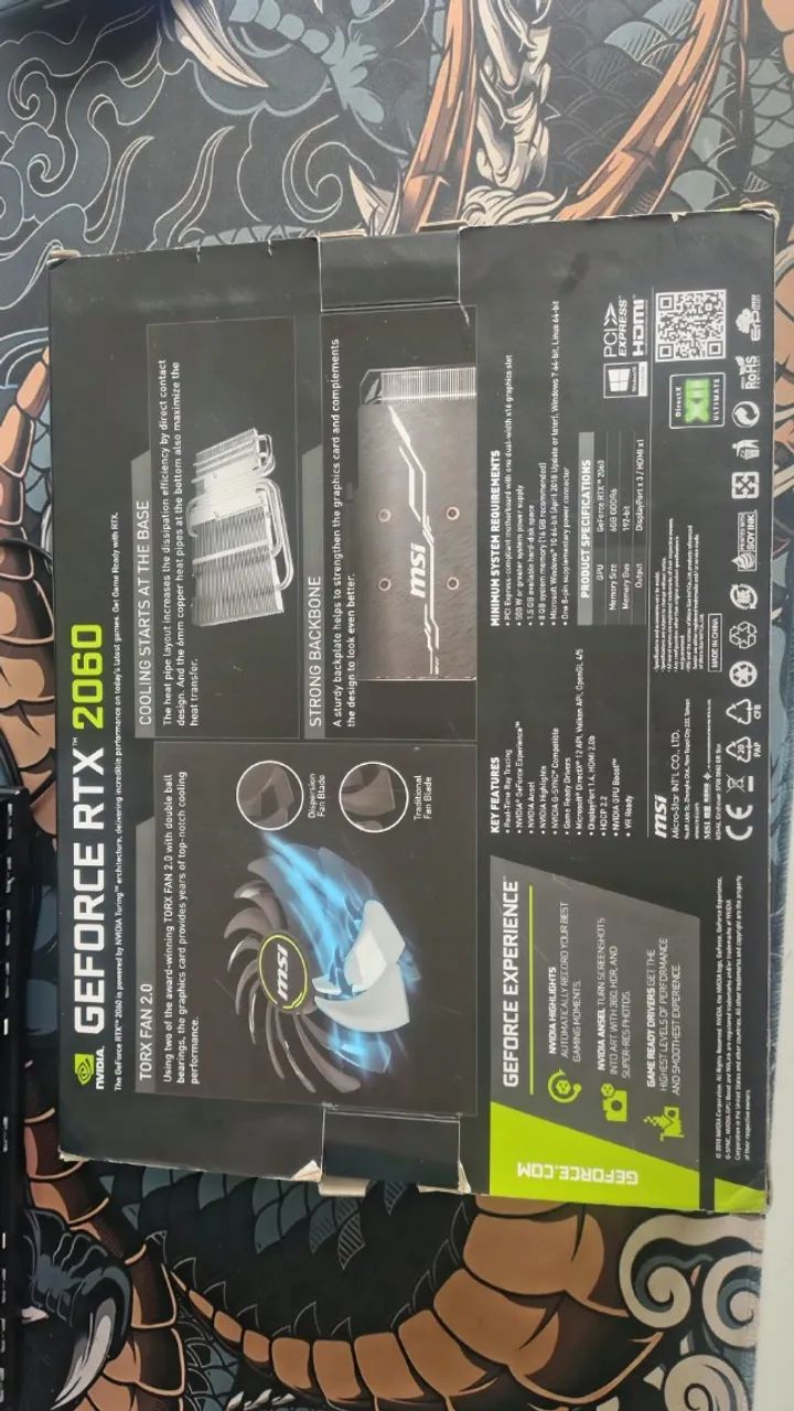 RTX 2060 - 6gb -  com caixa
