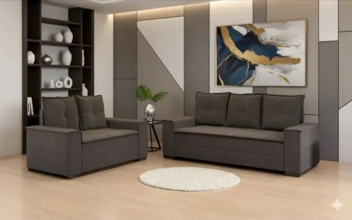 Sofá Aurora conjunto de 2 e 3 lugares novo 