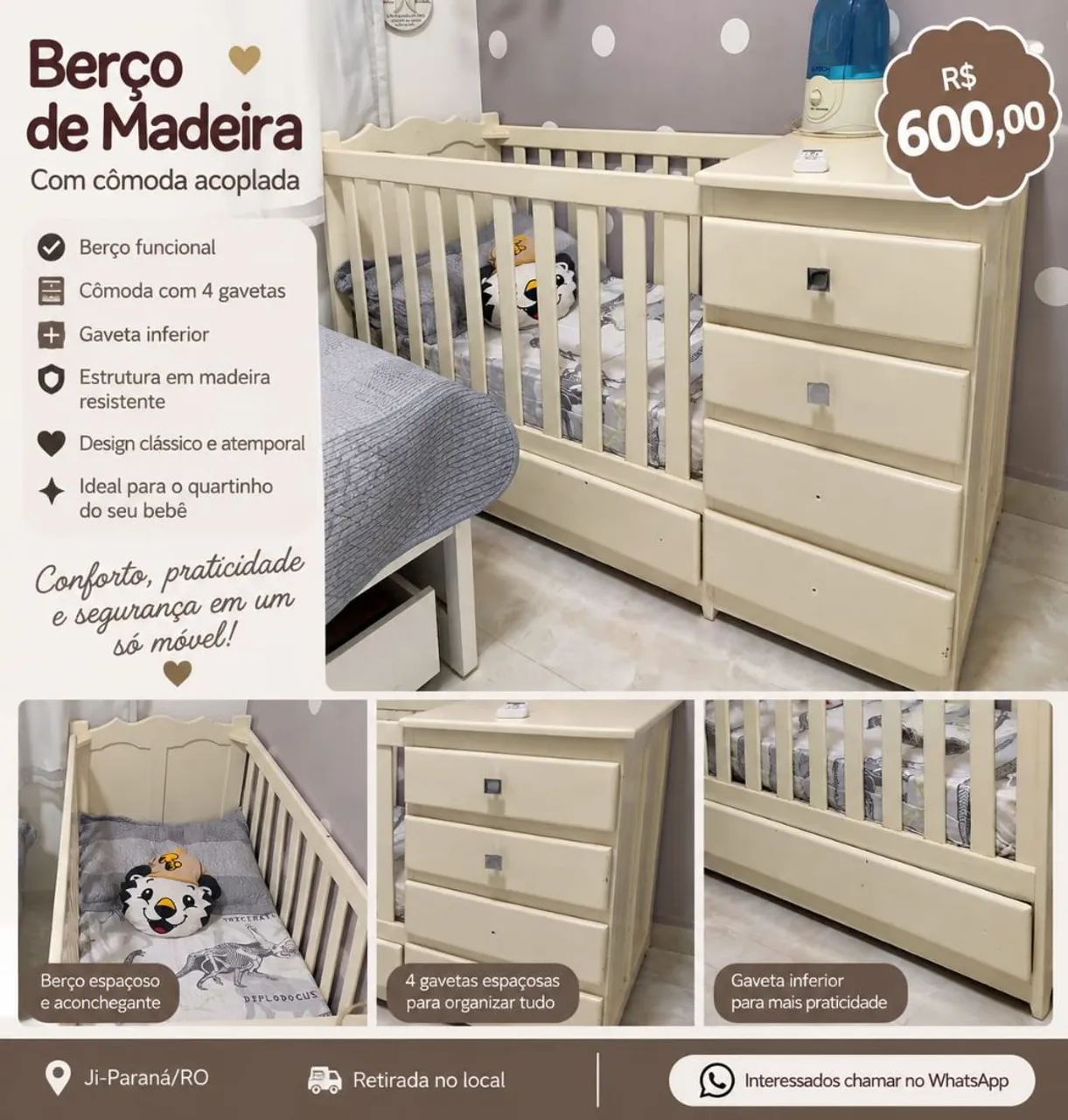 Berço de Madeira