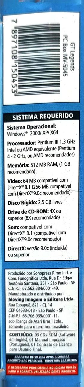 cd de jogo gt legends corrida lacrado 49cx - Foto 3