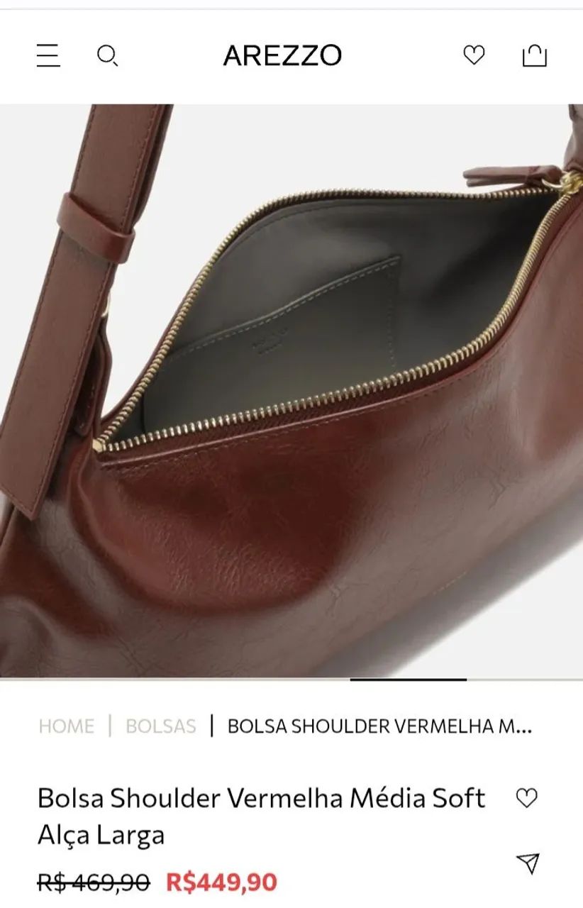 Bolsa média AREZZO nova  - Foto 4