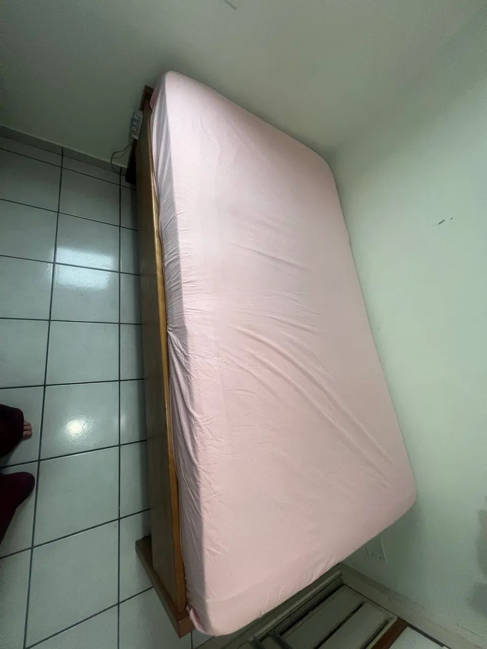 Cama de Madeira Maciça 1,10 x 1,98 + Colchão de Molas Ensacadas - Foto 3