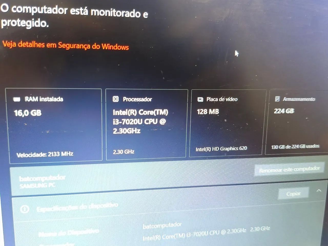 Notebook Samsung Usado (Com SSD de 8GB) - Foto 3