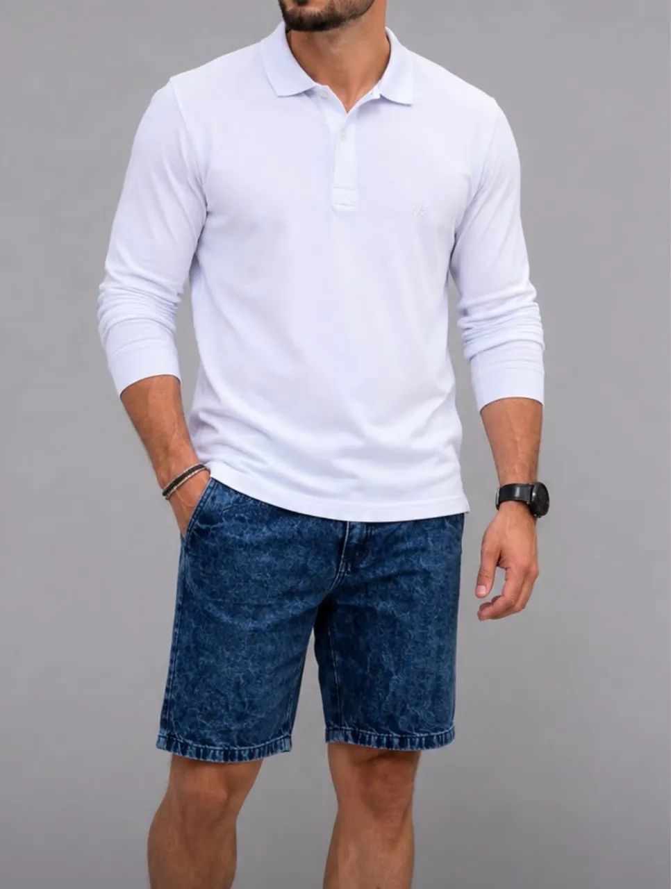Kit Camisa Polo e Bermuda Jeans 