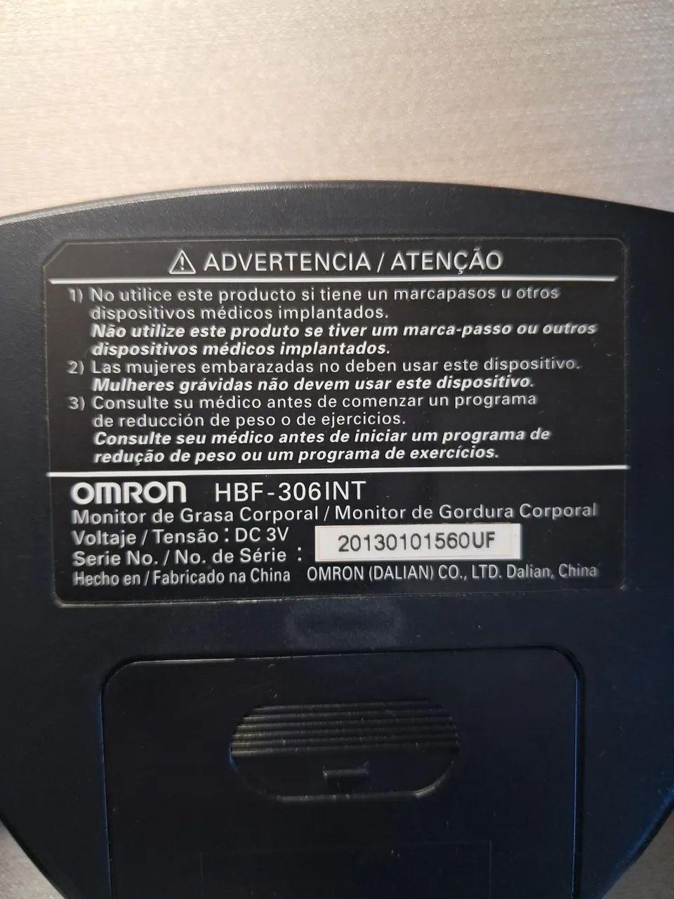 Aparelho de BioImpedância Manual - Omron HBF - 306INT - Foto 5
