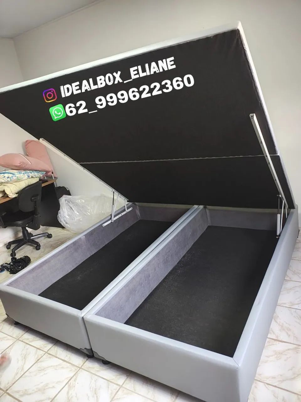 Box baú super king 193×203 - baú chapado - Foto 2