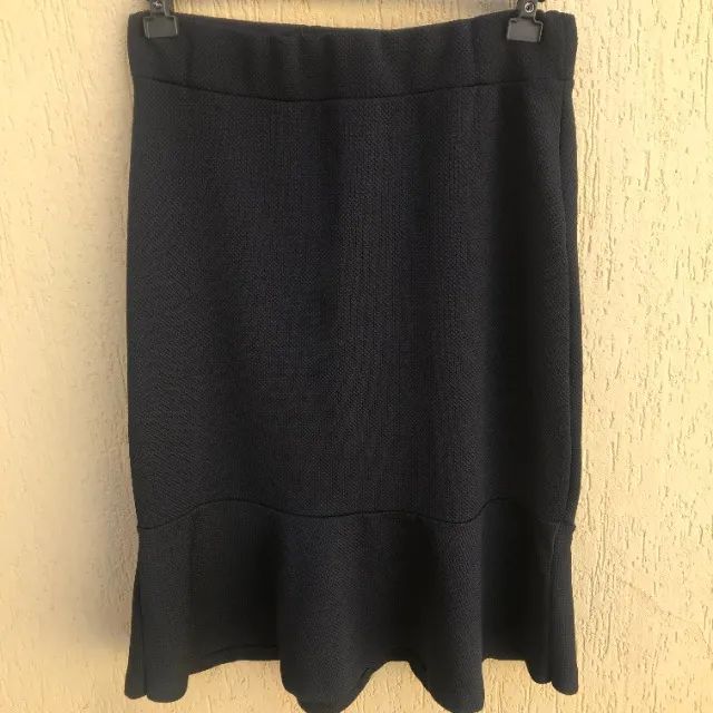 Saia Social Midi Com Babado Da Marca Donna Letta