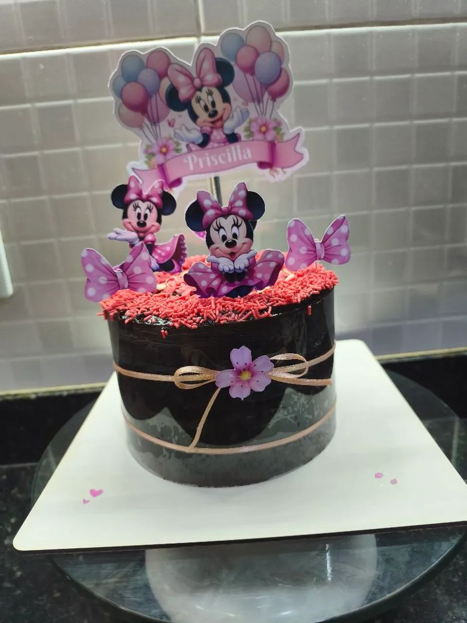 Topos de bolo simples personalizado  - Foto 4