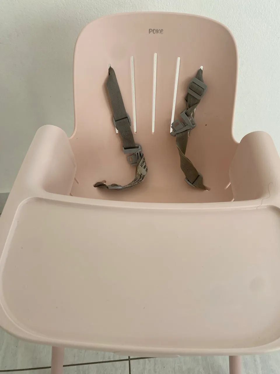 Cadeirinha de alimentação infantil rosa - Conservada  - Foto 2