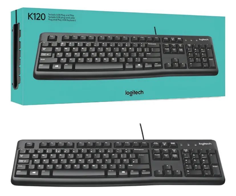 Teclado com fio USB Logitech K120 com Layout ABNT2 - Foto 2