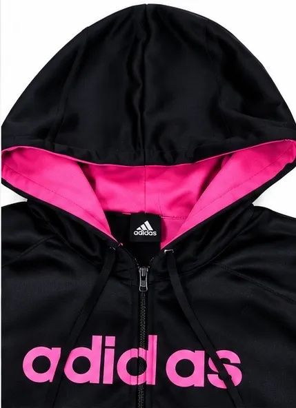 Casaco Feminino Preto e Rosa com Capuz - M e G - Foto 4
